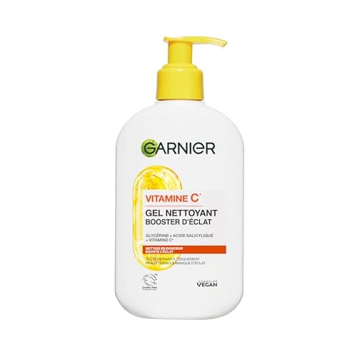 GARNIER Skin Active - Gel Nettoyant Booster D'Éclat - pH Neutre - Démaquille En Douceur, Hydrate & Illumine - Enrichi En Vitamine C & Glycérine - Vegan & Cruelty Free - Tous Types de Peaux - 250 ml - Image 2