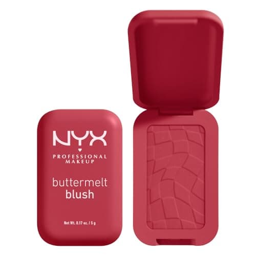 NYX PROFESSIONAL MAKEUP - Powder blush, enriched with mango butter, almond butter & shea butter - Melting texture - Vegan formula - Buttermelt Blush, Shade: Back and Butta - Image 2