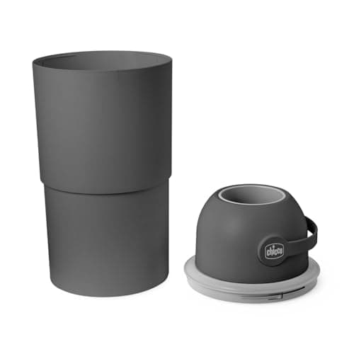 Chicco XL Nappy Bin, Odor Control, Nappy Disposal, Compact and Space-Saving Bin, 15 Odour-Off Bags Included, No Need for Refills, Uses Normal Bags, Grey - Image 6