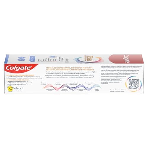 COLGATE - Total Prévention Dentifrice 24h Active Blancheur Naturelle - Aide à prévenir les problèmes bucco-dentaires - Réduit les taches de surface - 3x75ml - Image 5