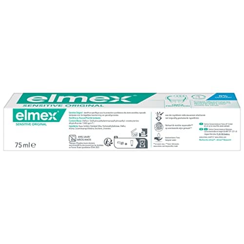 Elmex Original Sensitive Toothpaste 75ml, Sensitive Toothpaste, 24-Hour Protection with Fluoride to Strengthen Teeth, Helps Remove Plaque with Regular Brushing - Image 4