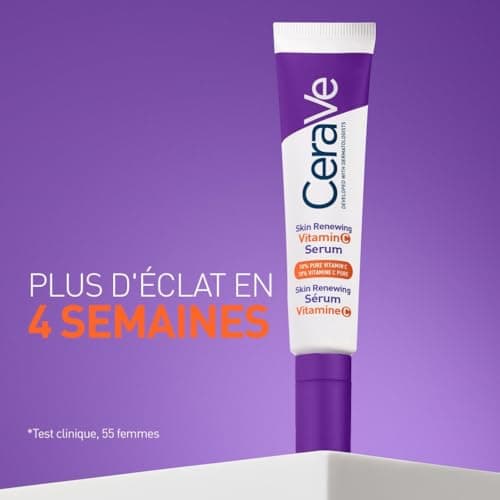 CeraVe - Skin Renewing Vitamin C Face Serum - Anti-Stain Serum - Brighter Skin After 8 Weeks* - Pure Vitamin C + Hyaluronic Acid + 3 Ceramides - Suitable for Sensitive Skin - 30ml - Image 3