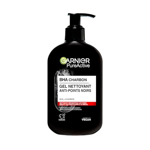 Garnier Pure Active - Gel Nettoyant Charbon - Réduit Points Noirs & Boutons - Nettoie & Désincruste les Pores - BHA & Charbon - Vegan & Cruelty Free - Peaux à Tendance Acnéiques - 250 ml - Image 2