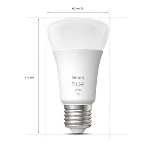 Philips Hue White, ampoule LED connectée E27, Equivalent 75W, 1100 lumen, Compatible Bluetooth, Pack de 2, fonctionne avec Alexa, Google Assistant et Apple Homekit, ancienne génération - Image 5