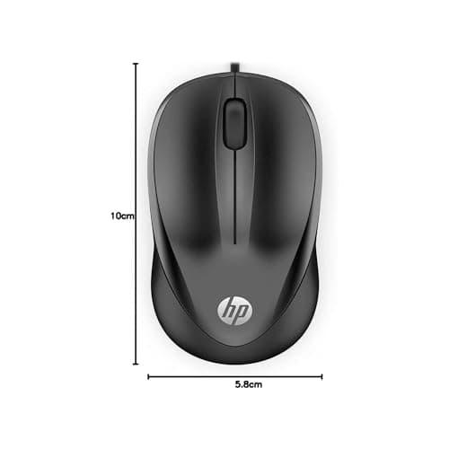 HP 1000 Ambidextrous Mouse USB Type-A 1200 DPI - Image 7