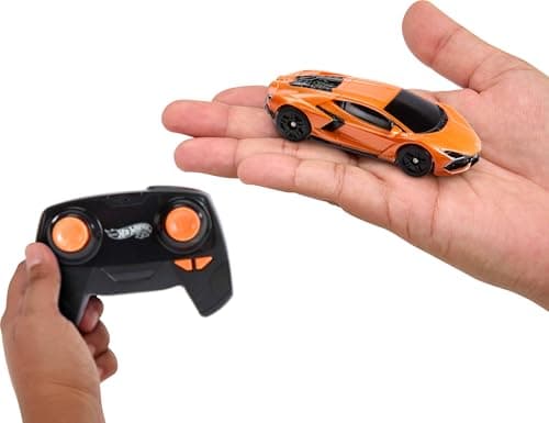 Hot Wheels Lamborghini Revuelto 1:64 Scale Remote Control Car, USB Charging Cable, Racing and Stunts on and Off Track with Turbo Throttle, HWW55 - Image 5