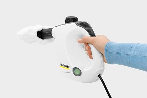 Kärcher Nettoyeur Vapeur SC 1 EasyFix Blanc, Pression Vapeur : 3 bar, Temps de Préchauffage : 3 min, Puissance : 1 200 W, Surface : 20 m², Réservoir : 200 ml, avec Kit de Nettoyage de Sol EasyFix - Image 6