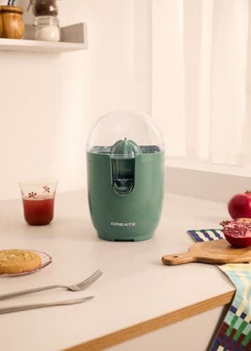CREATE /JUICER RETRO/Sage Green Electric Citrus Juicer/Includes Two Cones, Anti-Drip System, 280ml Capacity, Easy to Use and Clean, Easy to Use and Clean, 90W - Image 3