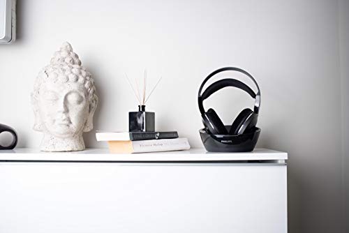 Philips SHD8850/12 Wireless Over-Ear TV Headphones HiFi Wireless Headphones (Excellent High Resolution Sound, Useful Range 30m, Charging Base, Velvet Pads) Black - Image 5