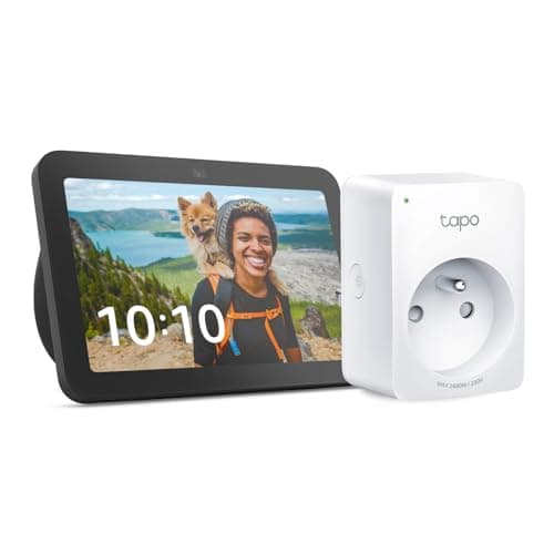 Echo Show 8 (3e génération) | Anthracite + Tapo Matter Prise Connectée, Fonctionne avec Alexa - Kit de démarrage Maison connectée - Image 2