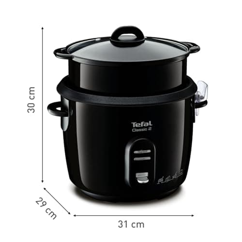 Tefal Classic 2 Rice Cooker, 5 L, 1.5 kg Rice, Automatic, Warm, Unattended, Non-stick Bowl, Easy Clean, Steamer, Black RK103811 - Image 3