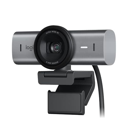 Logitech MX Brio 4K Ultra HD 1080p 60fps Streaming & Collaboration Webcam, 2 Microphones with Noise Reduction, Show Mode, USB-C, Cache for Webcam, Microsoft Teams, Zoom, Google Meet, Graphite - Image 2