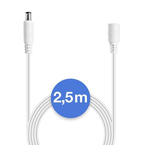 Wicked Chili 2.5m DC Power Extension Cable Compatible with Philips HUE Lightstrip Plus (White and Color Ambiance) V3 and V4 (Purple Packaging) for AC Adapter S020YM2400083, White - Image 8