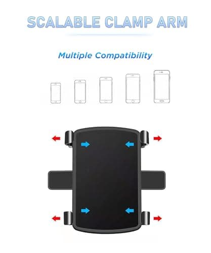 Car Phone Holder, Mobile Phone Holder for Automotive, 1400° Rotating, Suitable for Almost All Car Models, Compatible with All Phones Between 3 and 7 Inches - Image 5