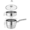 Milk Pan Non-Stick Solid Steamer Rack Set for Instant Pot Accessories Milk Pans, Stainless Steel, - Image 4