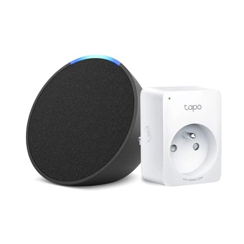 Echo Pop | Anthracite + Tapo Matter Prise Connectée, Fonctionne avec Alexa - Kit de démarrage Maison connectée - Image 3