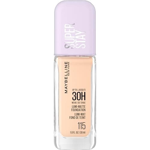 Maybelline New York - Fond de Teint Liquide Longue Tenue - Ultra-Résistant - Fini Mat Lumineux - Enrichi en Acides Aminés - Tous les Types de Peau - Superstay 30H Lumi-Matte - Teinte : 115 - 35ml - Image 3