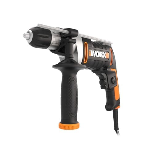 WORX 800W WX328 Corded Impact Drill, 13mm Keyless Chuck, Variable Speed, Forward and Reverse Rotation, Comes with 3 HSS Drills, 3 Drill Bits for Concrete, 1 Depth Gauge - Image 3