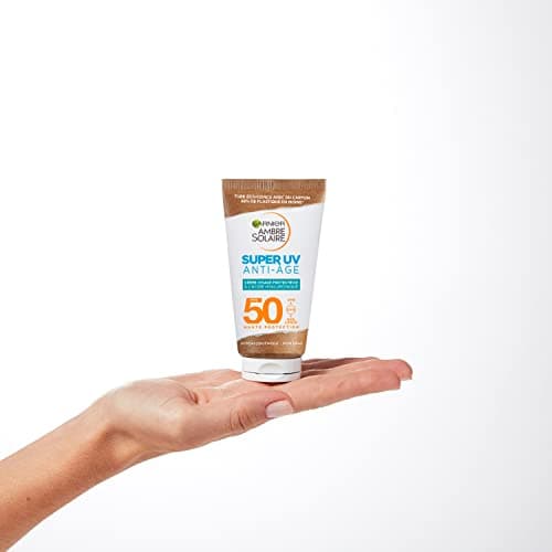 Garnier Amber Sun Super UV Face Cream Protective Anti-aging Hyaluronic Acid SPF 50 - Image 6