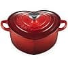 LE CREUSET 21401200602455 Cast Iron Heart Casserole Dish with Heart Shaped Button, 20 cm, Cherry - Image 3