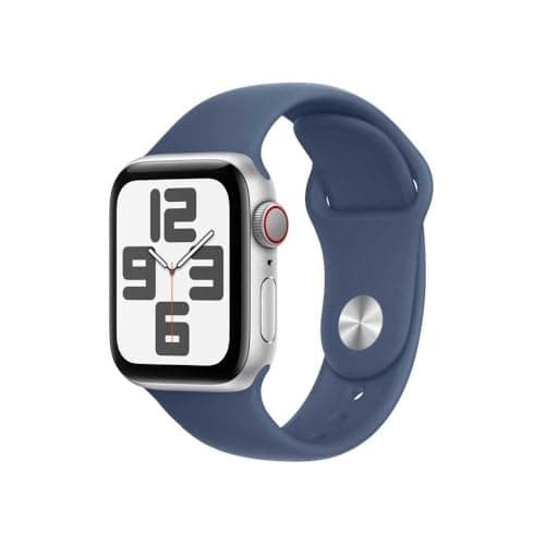 Apple Watch SE (2nd Gen) 40 mm GPS + Cellular Smart Watch with Silver Aluminium Case and Denim Sport Strap (S/M). Activity and Sleep Tracking, Accident Detection, Heart Rate Monitoring - Image 3