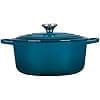 Le Creuset Signature Enameled Cast Iron Round Casserole, 5.5 qt, Dark Teal - Image 3
