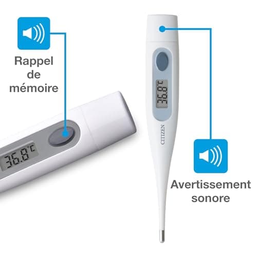 Citizen Digital Thermometer for Reading Basal Body Temperature - Body Temperature Thermometer with Fever Alarm and One-Button Operation - for Adults Kids - Image 7