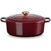 Le Creuset Garnet, 211782994441 Signature Enamelled Cast Iron Casserole Dish with Lid, 29 cm, Oval, 4.7 L, 4.7 kg, Garnet, 21178299494441 - Image 3