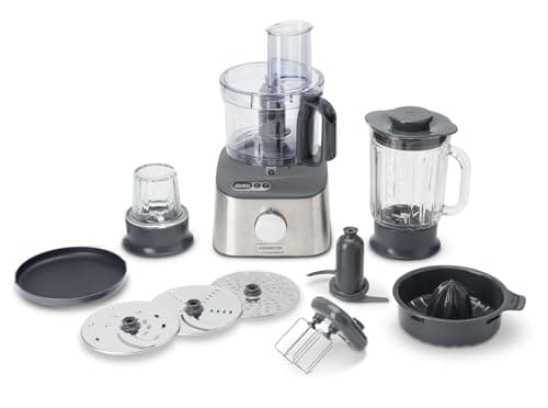 Kenwood Multipro Compact+ FDM313SS Compact Food Processor with Integrated Scale, Stainless Steel Blade, 3 Working Trays and 6 Other Accessories, Metal Casing, 800 W, Silver - Image 2