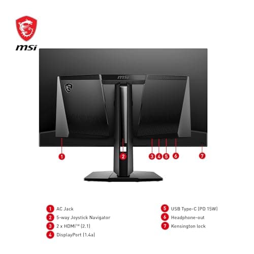 MSI MAG 321UPX QD-OLED Gaming Screen 31.5 Inches 4K UHD – Quantum Dot OLED Panel 3840 x 2160, 240Hz/0.03ms, 99% DCI-P3, ΔE≤2, DisplayHDR True Black 400 – DP 1.4a, HDMI 2.1, USB Type-C - Image 7