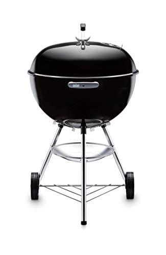 Weber Bar-B-Kettle Charcoal Barbecue / Enamelled Steel Bowl and Lid, 57 cm Cooking Surface, Ash Tray, Tripod and Wheels, Black/Silver - Image 3