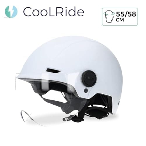 Cool Ride - Casque Urbain Trendy avec Visière et Headlock - Noir - Coque ABS Résistante - 6 Aérations - Mousses Amovibles - Norme CE en 1078 - Idéal Vélo, Trottinette, Skateboard - Image 3