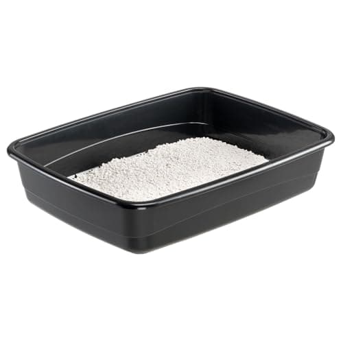 Ferplast Bac Litiere pour Chat, Maison de toilette pour Chat, Litière pour Animaux de Compagnie, avec Bords Hauts, 49,5 x 64,5 x H 14,5 cm, NIP 30 Grande Litière pour Chat, Noir - Image 6