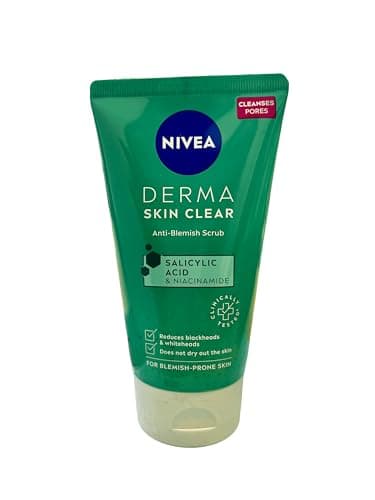 NIVEA Derma Skin Clear Scrub, Exfoliating Facial Scrub, Facial Exfoliator, Salicylic Acid Enriched With Niacinamide To Unclog Pores & Refine Skin Textures, 150 - Image 3