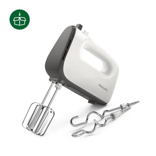 Philips 5000 Series Mixer - Power 450 W, Tapered Whisks for Aerated Dough, 5 Speeds + Turbo, Easy Ejection of Accessories, Cord Clip (HR3741/00) - Image 4