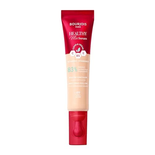 Sérum correcteur 2-en-1 Bourjois Healthy Mix, lisse les rides et les ridules au fil du temps, rafraîchit le contour des yeux, caféine, vitamine C, E et B5, applicateur rafraîchissant, Ivory, 13 ml - Image 3
