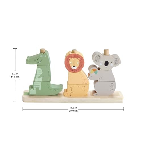 Fisher-Price Wooden Animals to Stack and Sort, Activity Game with 10 Wooden Pieces for Children from 1 Year, HXV04 - Image 7