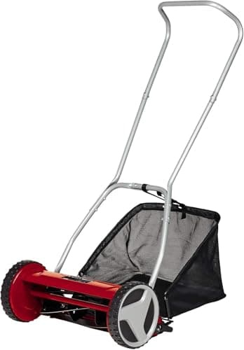 Einhell Manual Lawnmower GC-HM 400 (up to 250 m², Cutting Cylinder, 5 Steel Blades, Cutting Height Adjustment on 4 Levels from 13 to 37 mm, 27 Litre Pickup) - Image 2