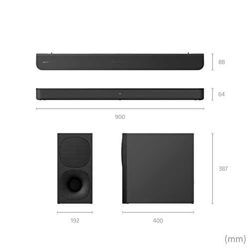 Sony HTS400.CEL - Barre de Son TV 330W, 2.1 de canaux avec Caisson de Basse, Bluetooth, Son Surround Avant, S-Force Pro, Dolby Digital (Noire) - Image 4
