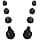 kwmobile 6 x Replacement Silicone Eartips for Sony WF-C500 Headphone/WI-C200 Headset Black - Image 3