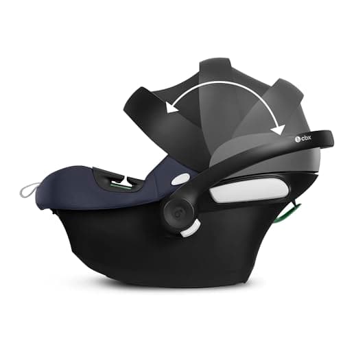 CYBEX Aton B2 i-Size Case with Base One, From Birth to Approximately 24 Months, Max. 13 kg, Isofix Base and Newborn Reducer Cushion Included, SensorSafe Compatible, Bay Blue - Image 7