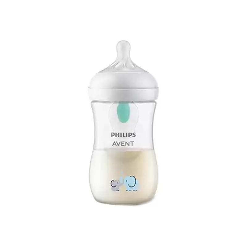 Philips Avent Biberon à Réponse Naturelle de 260 ml avec valve AirFree, sans BPA pour les bébés de 1 mois et +, motif éléphant (modèle SCY673/81) - Image 5