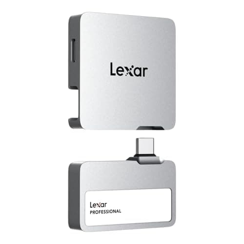 Lexar Professional Go Portable SSD with HUB 2TB, Ultra-Compact, Supports Apple ProRes, Up to 1050MB/s Read and 1000MB/s Write, USB 3.2 Gen 2, IP65, for iPhone 15/16 Pro, Silver - Image 2