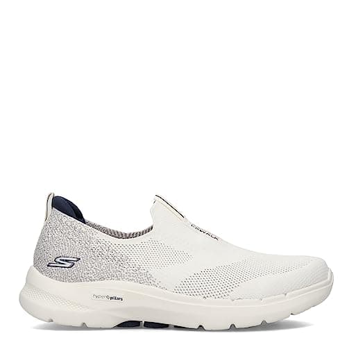Skechers Homme Gowalk 6 Stretch Fit Chaussures de Course athlétiques à Enfiler Marche, Blanc/Bleu Marine, 42.5 EU - Image 6