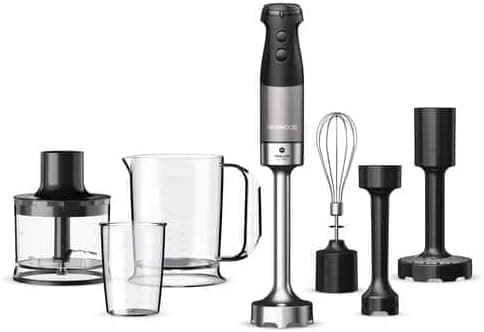 Kenwood HBM80.327BK Triblade XL Pro Hand Blender, Metal Whisk, Masher, Masher and Measuring Cups - Image 1
