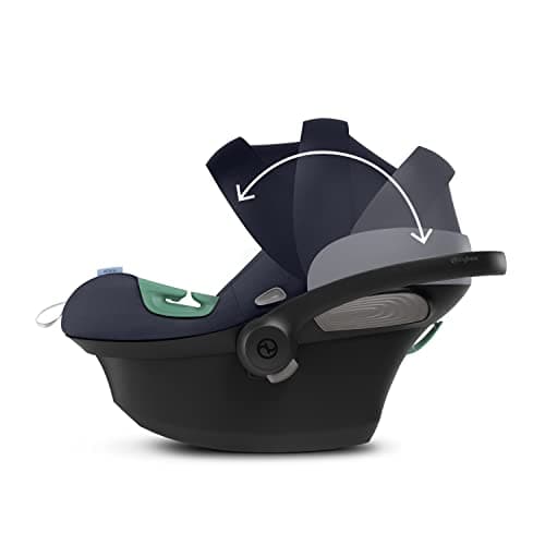 CYBEX Gold Aton S2 i-Size Case from Birth to Approximately 24 Months, Max. 13 kg, Newborn Reducer Cushion Included, SensorSafe Compatible, Ocean Blue - Image 8