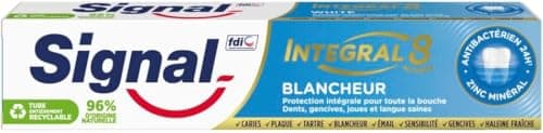 SIGNAL - Dentifrice Blancheur integral 8 blancheur effet prébiotique - Protection Complète 3x plus efficace -96% d'ingrédients d'origine naturelle (lot de 4x75ml) - Image 4