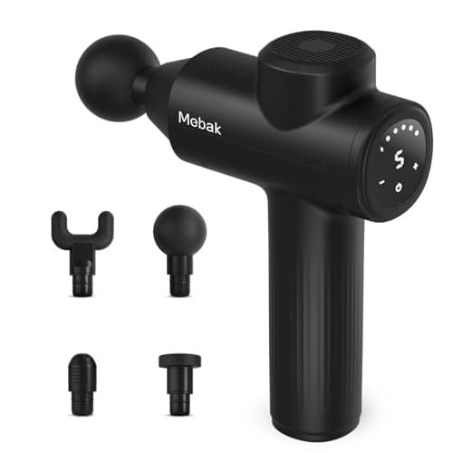 Mebak 7 Massage Gun 5-Speed Deep Tissue Massage Gun Portable Electric Massager Device Quiet Relaxing Muscles and Relieves Back and Thigh Pain - Image 2