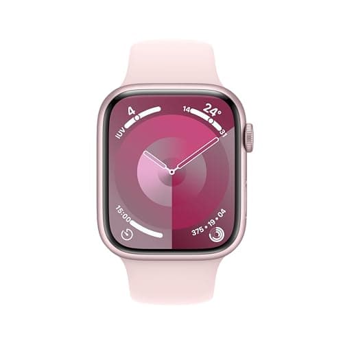 Apple Watch Series 9 [GPS, 45mm] - Pink Aluminum Case with Pink Sport Strap, M/L (Refurbished) - Image 3