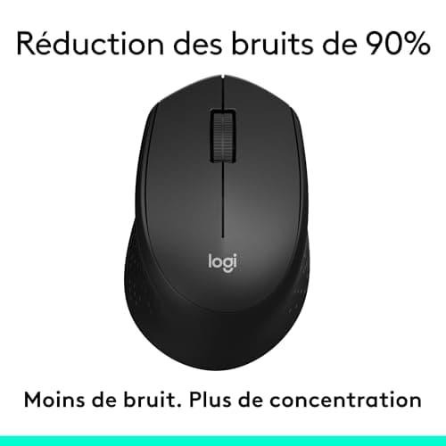 Logitech 910-004909 M330 Silent Plus Wireless Mouse, Nano USB Receiver 2.4GHz, Optical Sensor Resolution 1000 dpi, Battery Life 2 Years, Compatible with PC, Mac, Laptop, Chromebook, Black - Image 3
